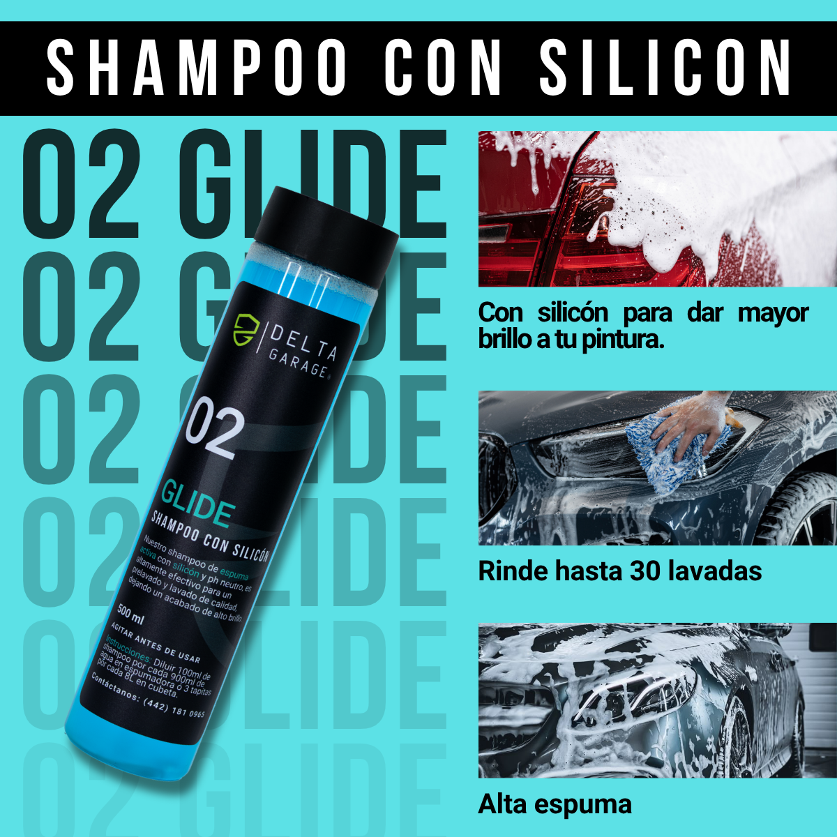 02 GLIDE - Shampoo con silicón