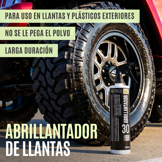 Abrillantador de Llantas y Plásticos Exteriores