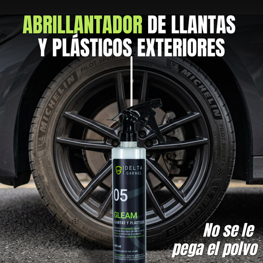 05 GLEAM - Abrillantador de Llantas y Plásticos Exteriores