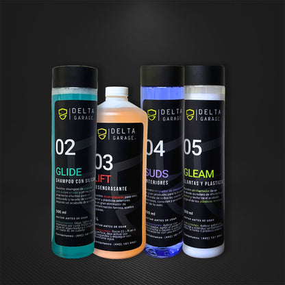 Kit Detallado Automotriz Básico - Shampoo con Silicón